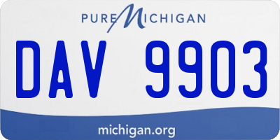 MI license plate DAV9903