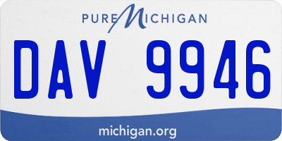 MI license plate DAV9946