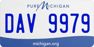MI license plate DAV9979