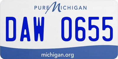 MI license plate DAW0655