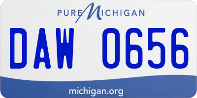 MI license plate DAW0656