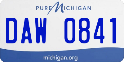 MI license plate DAW0841