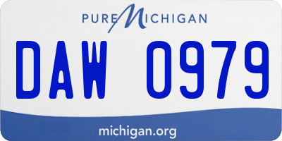 MI license plate DAW0979