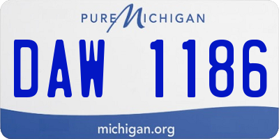MI license plate DAW1186