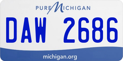 MI license plate DAW2686