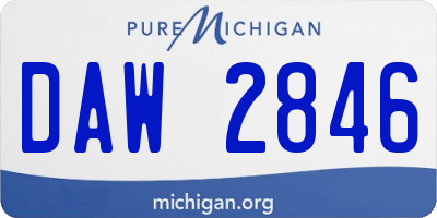 MI license plate DAW2846