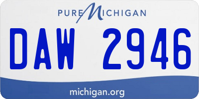 MI license plate DAW2946