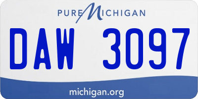 MI license plate DAW3097