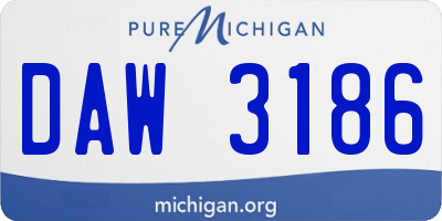 MI license plate DAW3186