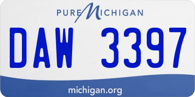 MI license plate DAW3397