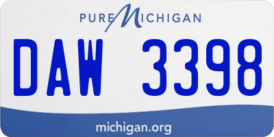 MI license plate DAW3398