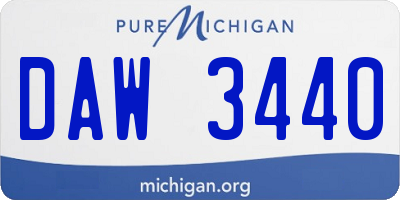 MI license plate DAW3440