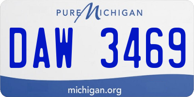 MI license plate DAW3469