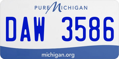 MI license plate DAW3586