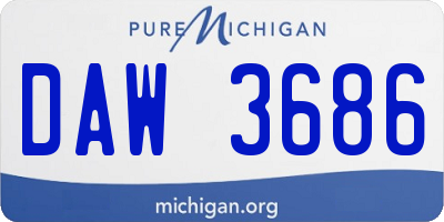 MI license plate DAW3686