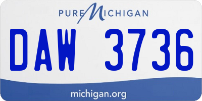 MI license plate DAW3736