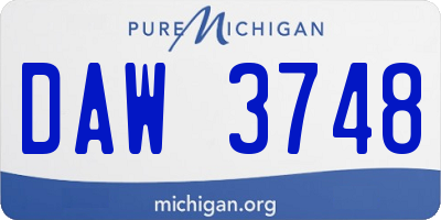 MI license plate DAW3748