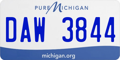 MI license plate DAW3844