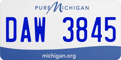 MI license plate DAW3845