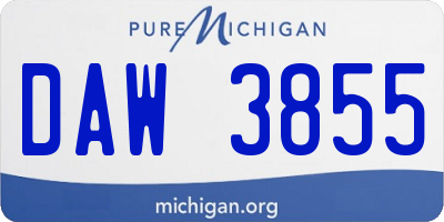 MI license plate DAW3855