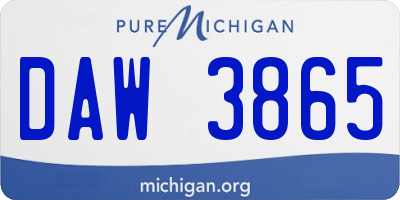 MI license plate DAW3865