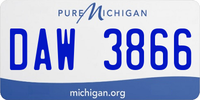 MI license plate DAW3866