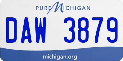MI license plate DAW3879