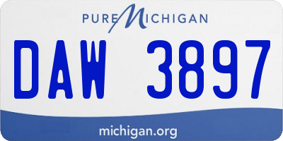 MI license plate DAW3897