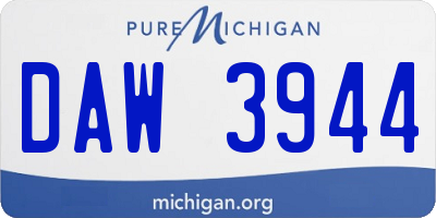 MI license plate DAW3944