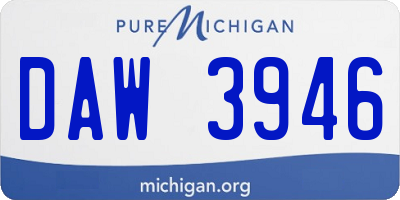 MI license plate DAW3946