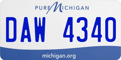 MI license plate DAW4340