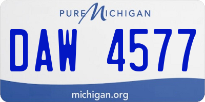 MI license plate DAW4577