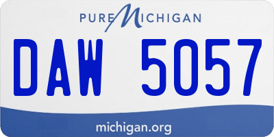 MI license plate DAW5057