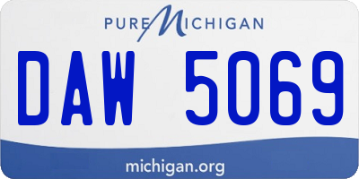 MI license plate DAW5069