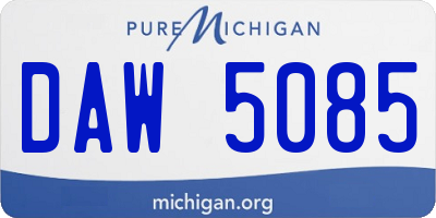 MI license plate DAW5085