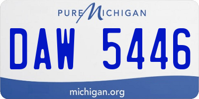 MI license plate DAW5446