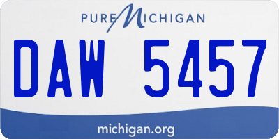 MI license plate DAW5457