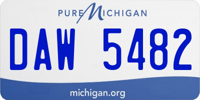 MI license plate DAW5482