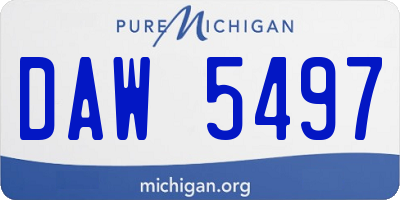 MI license plate DAW5497