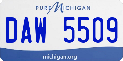 MI license plate DAW5509
