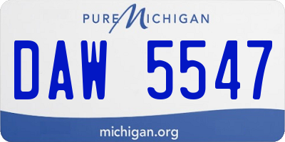 MI license plate DAW5547