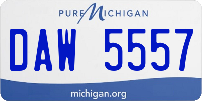 MI license plate DAW5557