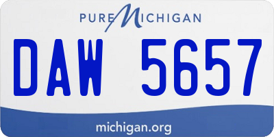 MI license plate DAW5657