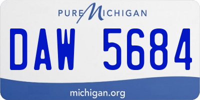 MI license plate DAW5684