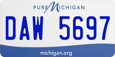 MI license plate DAW5697