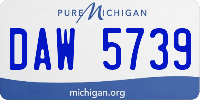 MI license plate DAW5739