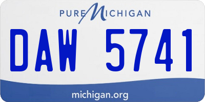 MI license plate DAW5741