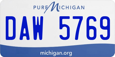 MI license plate DAW5769