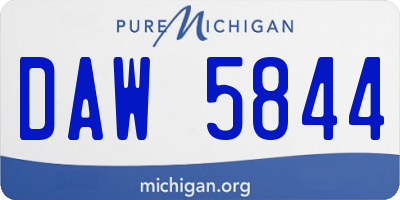 MI license plate DAW5844