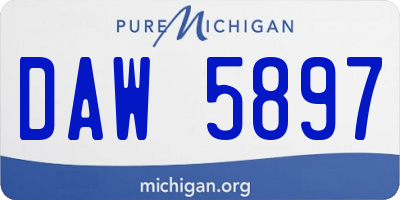 MI license plate DAW5897